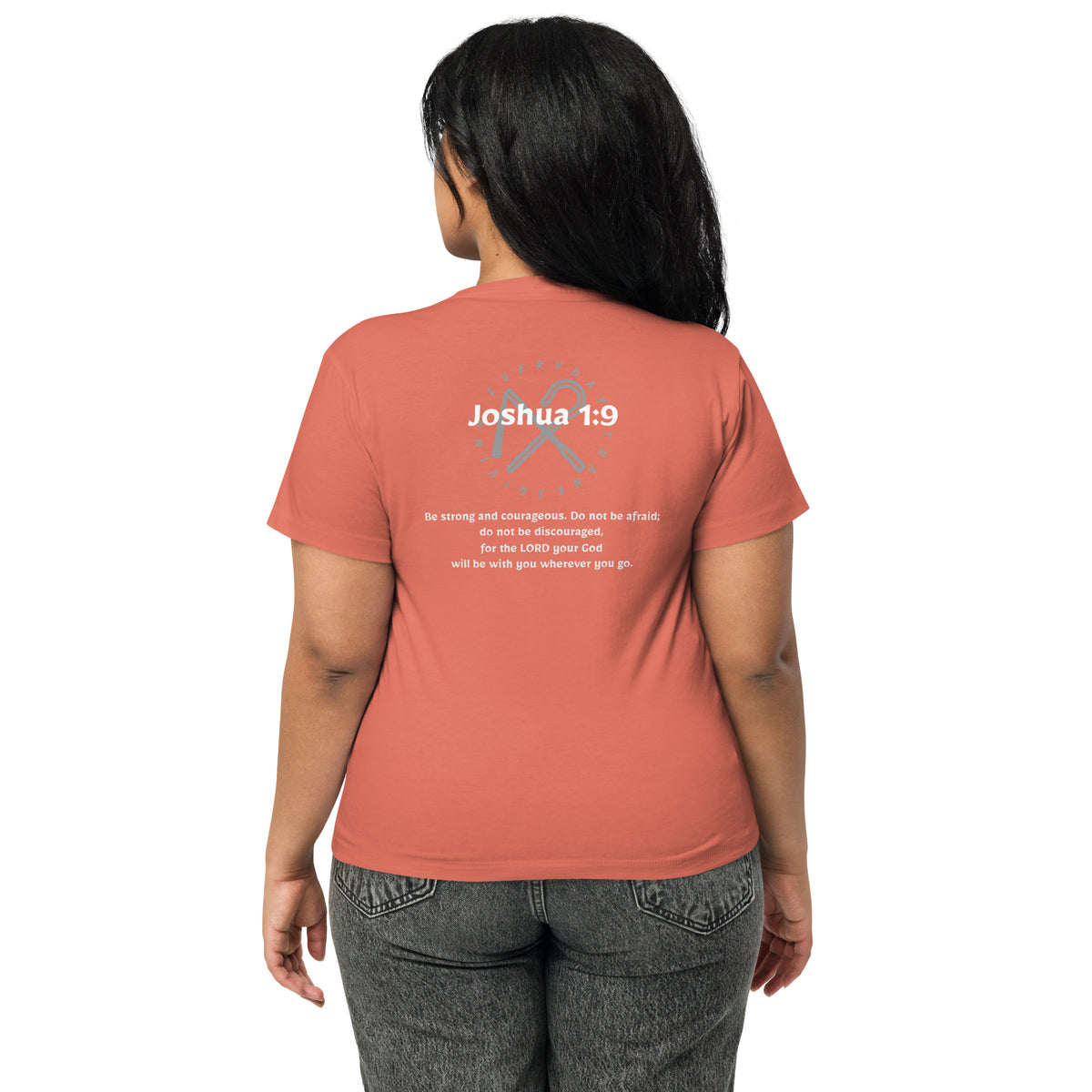 Joshua 1:9 — Women's High-Waisted Tee