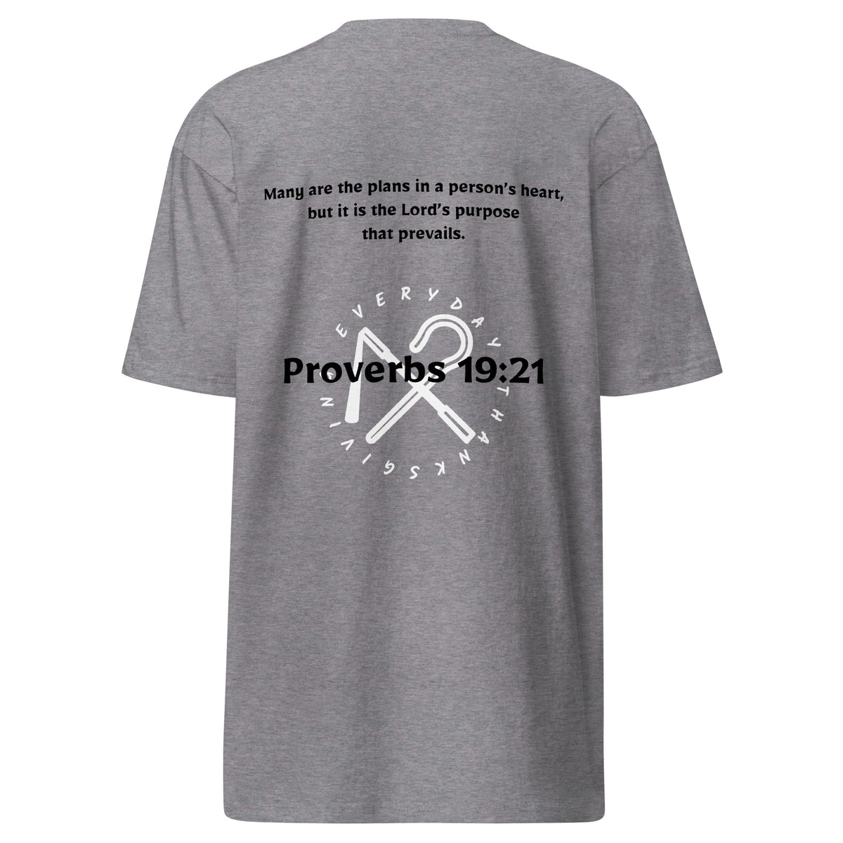 Proverbs 19:21 — Embroidered Heavyweight Tee