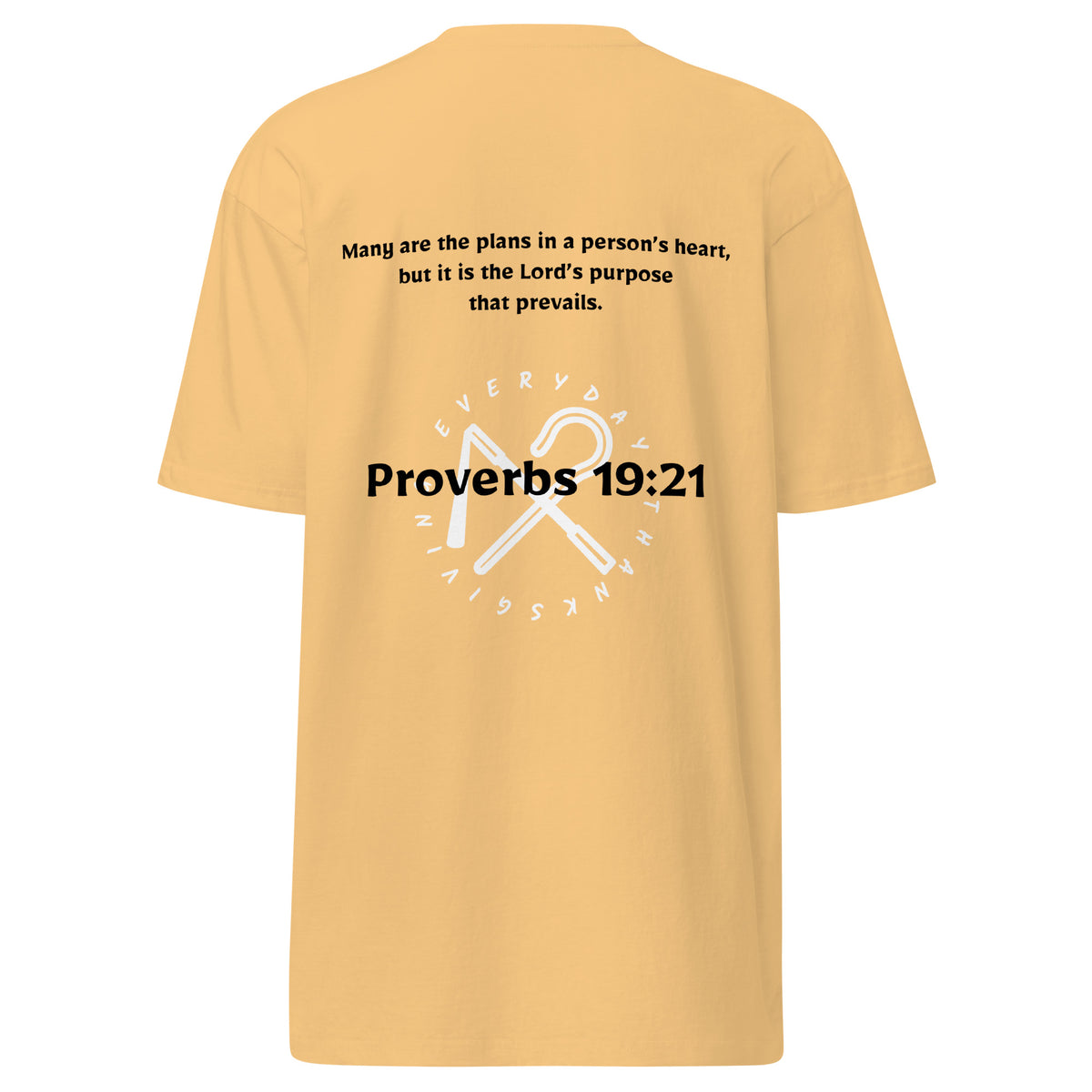 Proverbs 19:21 — Embroidered Heavyweight Tee