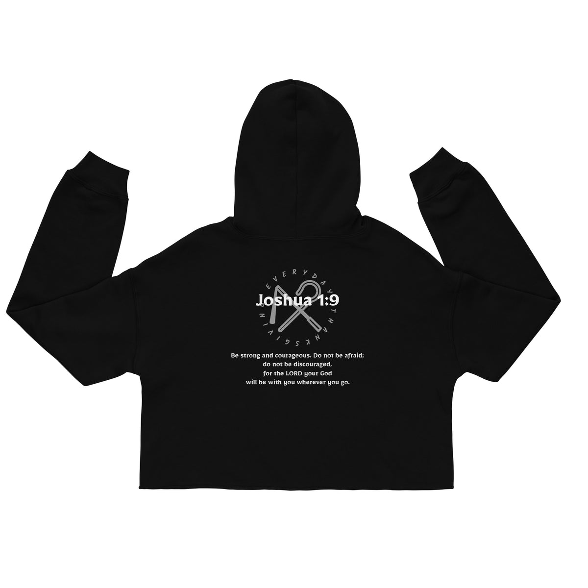 Joshua 1:9 — Women's Crop Hoodie
