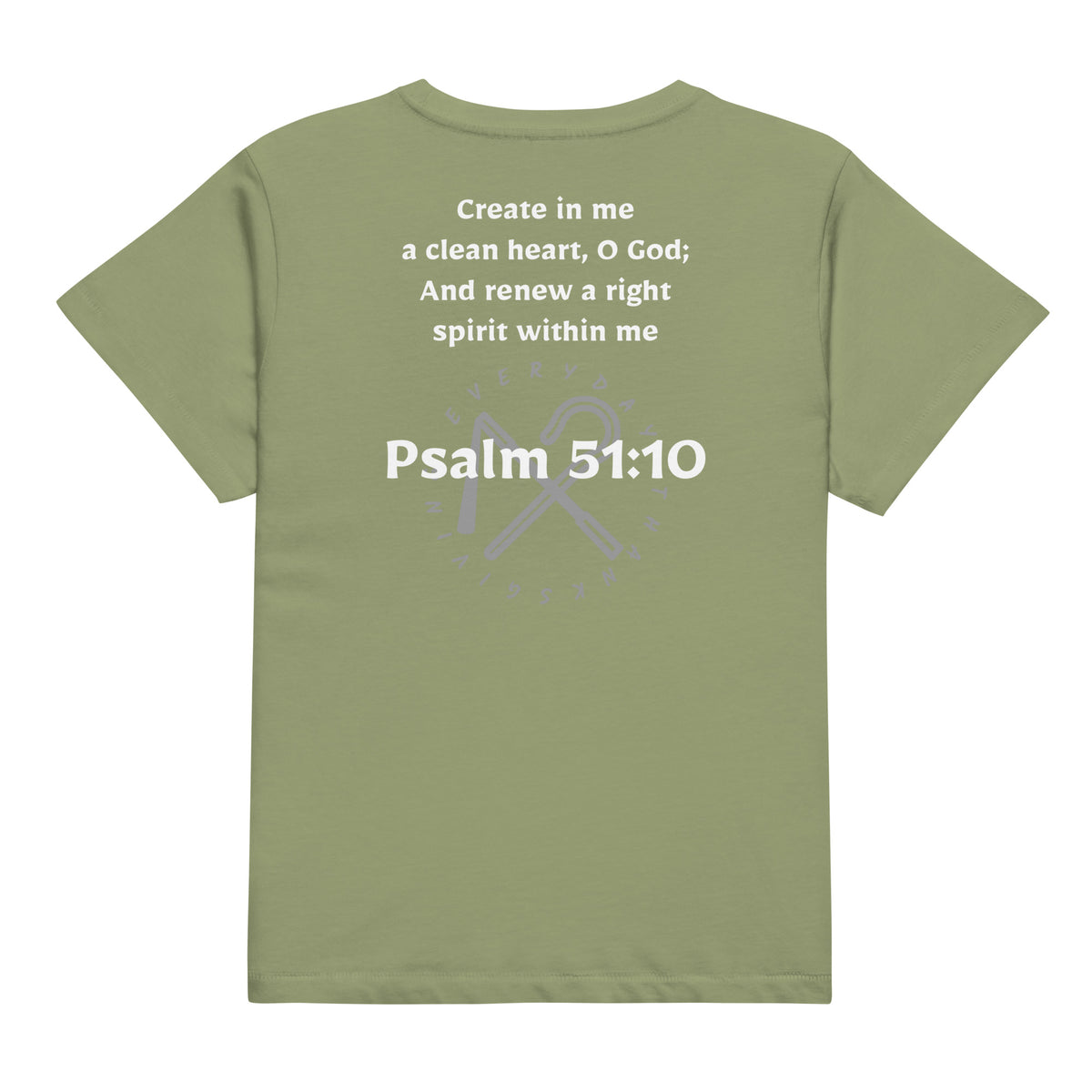 Psalm 51:10 — Women's High-Waisted Tee