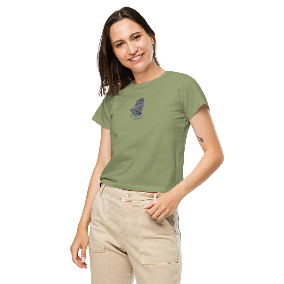 Psalm 51:10 — Women's High-Waisted Tee