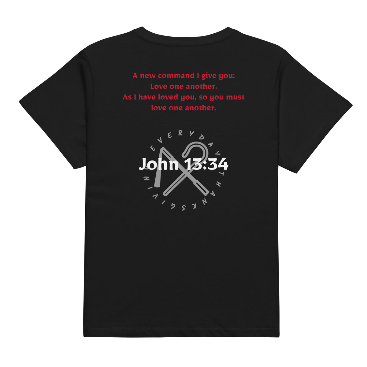 John 13:34 — Women's High-Waisted Tee