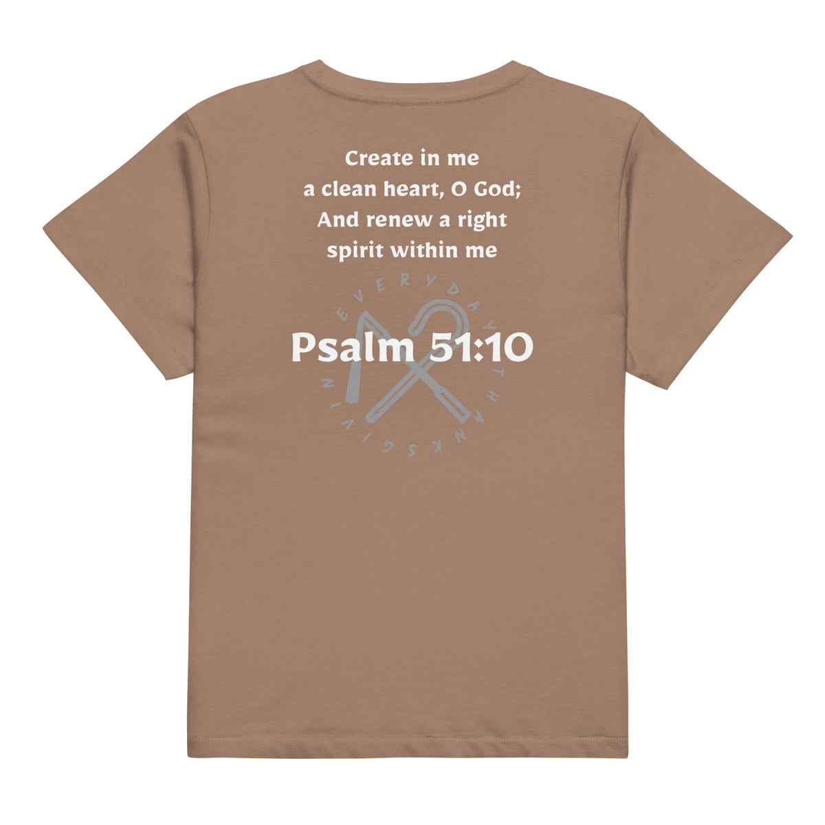 Psalm 51:10 — Women's High-Waisted Tee