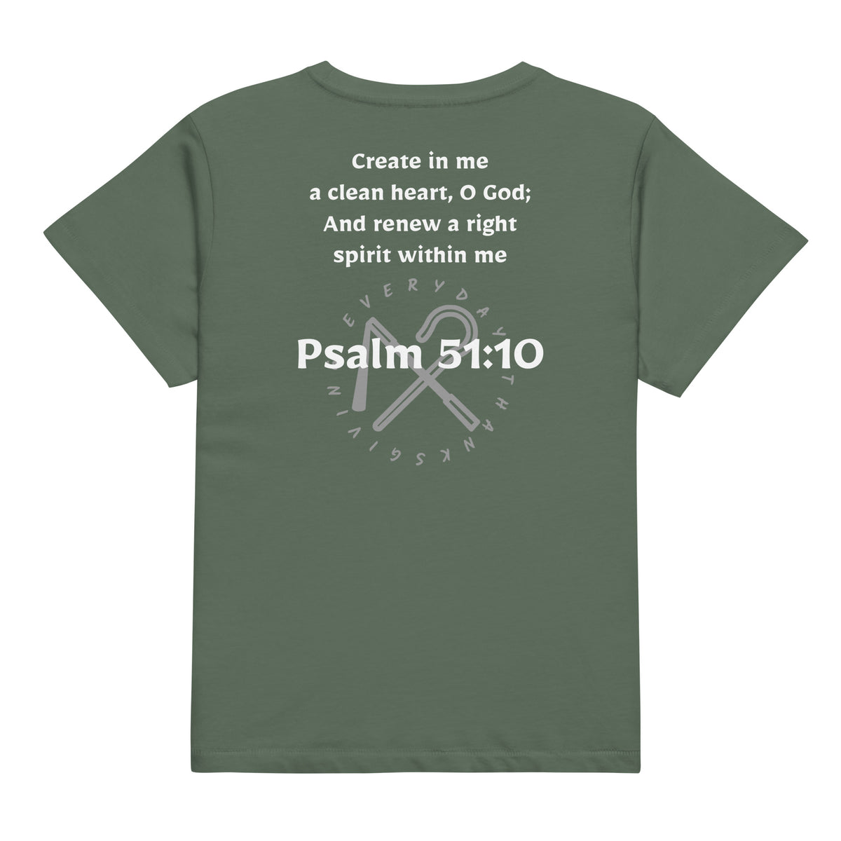 Psalm 51:10 — Women's High-Waisted Tee