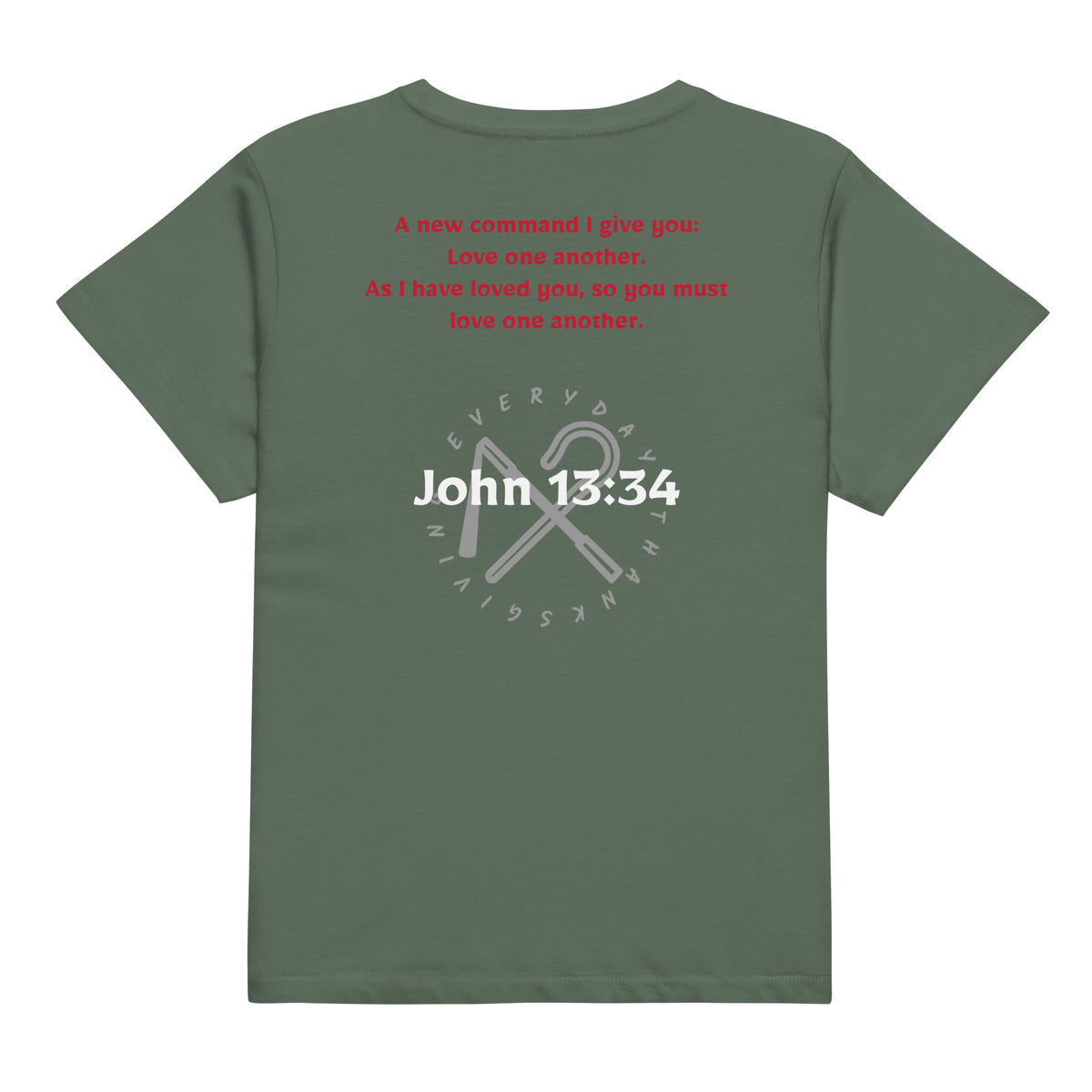 John 13:34 — Women's High-Waisted Tee