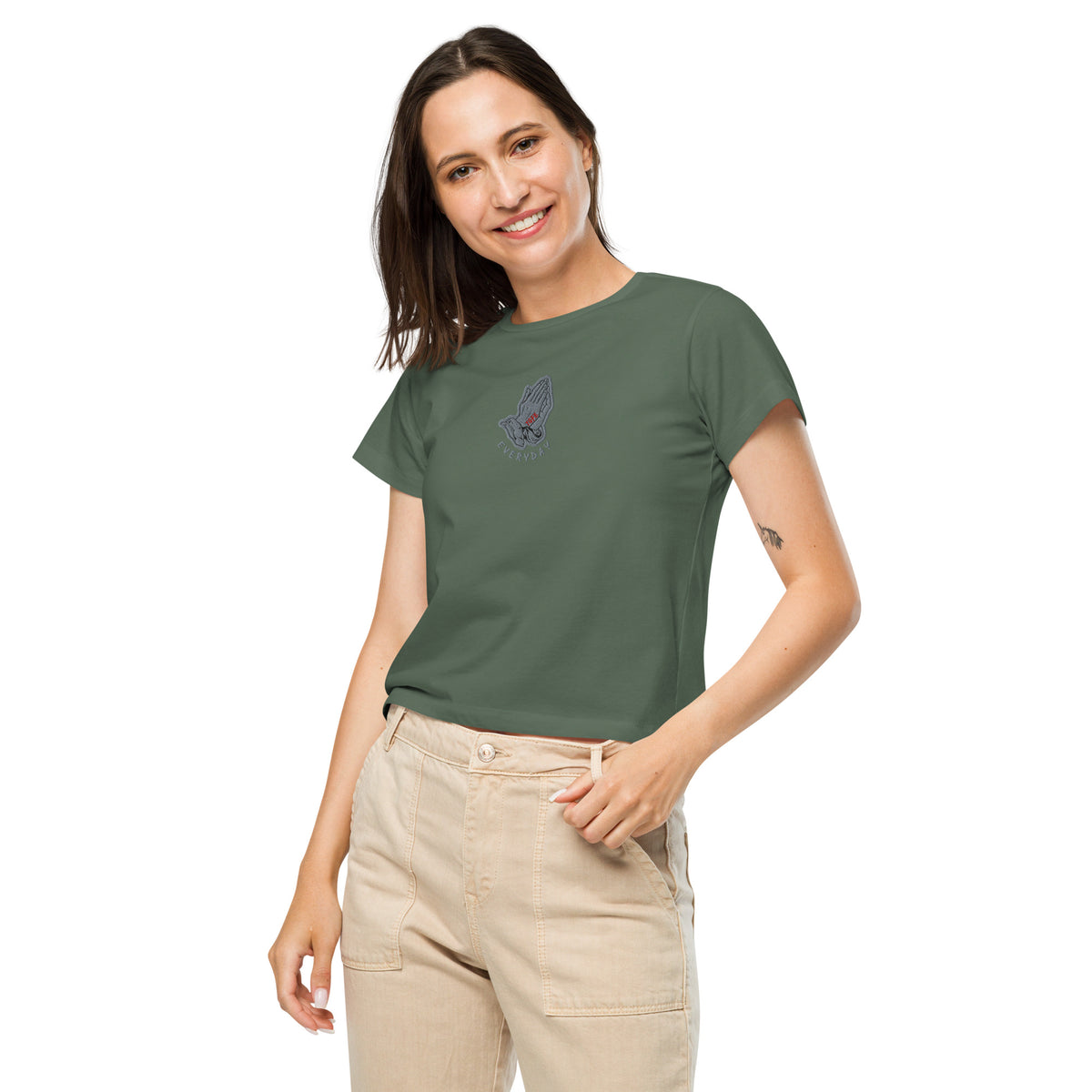 Psalm 51:10 — Women's High-Waisted Tee