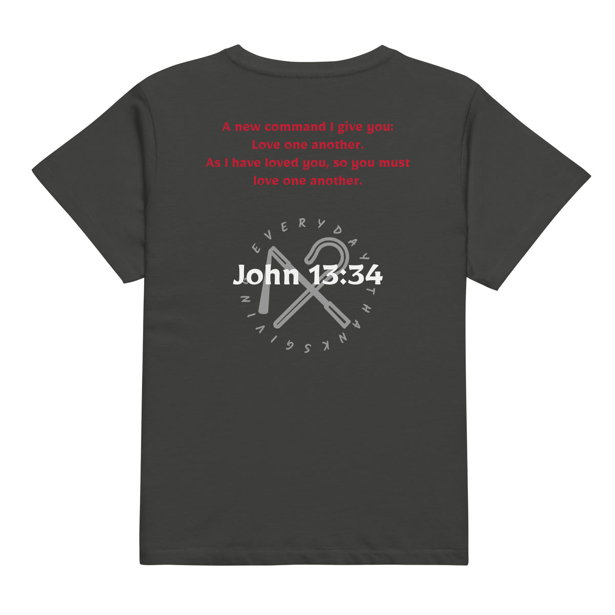 John 13:34 — Women's High-Waisted Tee