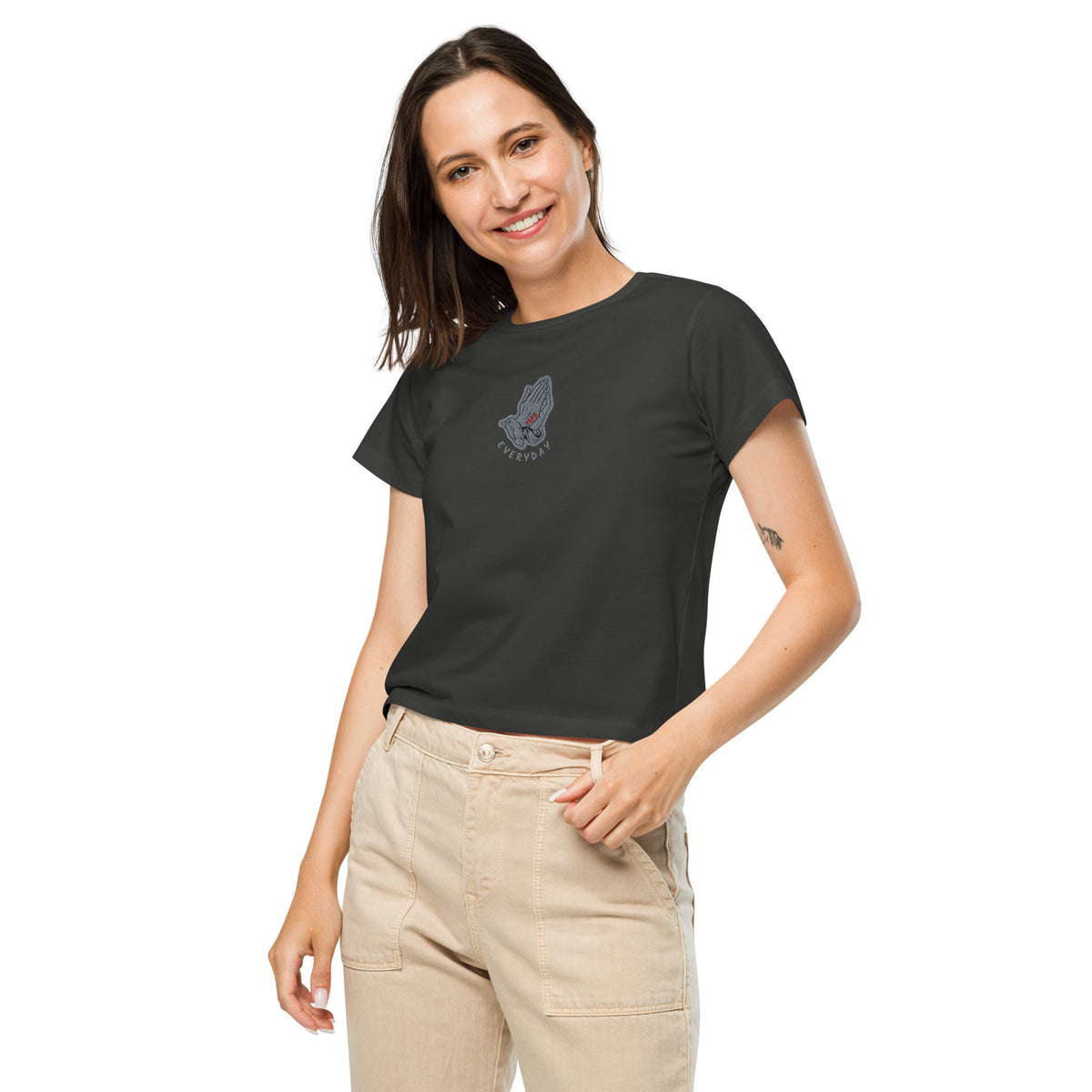 Psalm 51:10 — Women's High-Waisted Tee