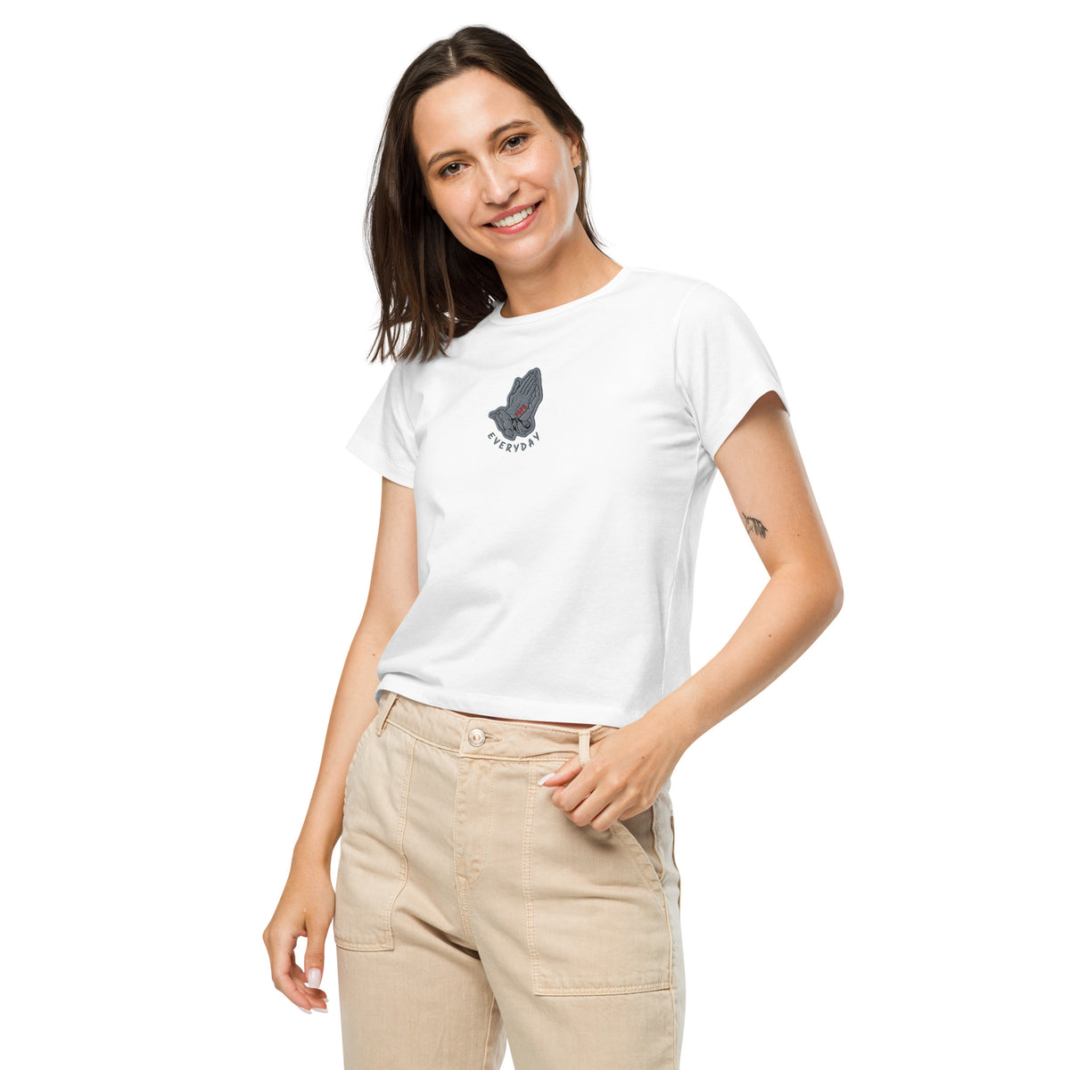Psalm 51:10 — Women's High-Waisted Tee